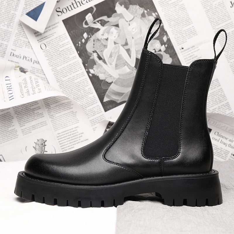 Winter Fleece-lined Dr Martens Boots Men's Korean Style