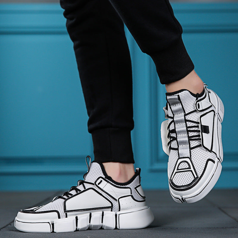 Wild white sneakers men's breathable mesh casual sneakers