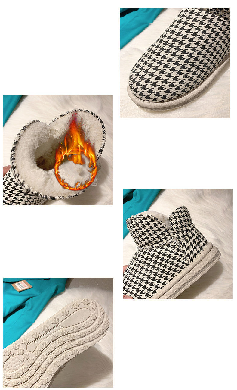 Insulated Leopard Print Snow Boots