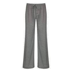 Women's Striped Print Trousers Y2K Fashion Casual Lace Up Home Straight  Wide-leg Pants