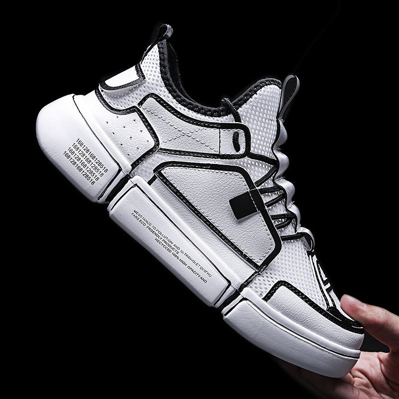 Wild white sneakers men's breathable mesh casual sneakers