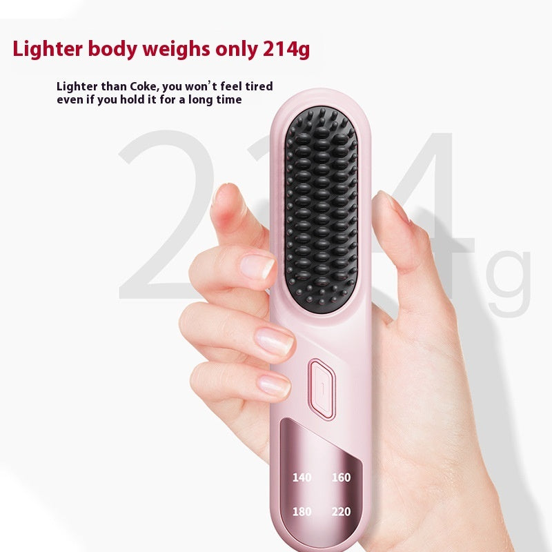 Wet Dry Hair Straightener Cordless Hair Straightener Brush With Fast Heating Negative Ions For Fluffy Curly Hair For Electric